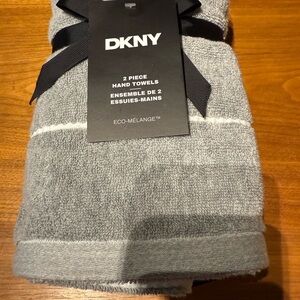 DKNY Eco-Mélange Gray Hand Towels